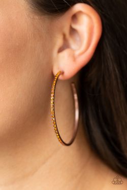 New hoop earrings color copper