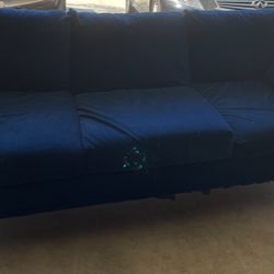 Blue Velvet Sofa