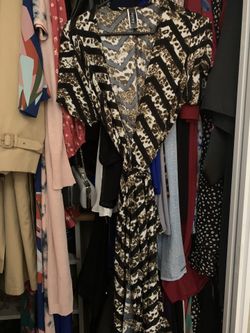 Wrap Style Animal Print Dress