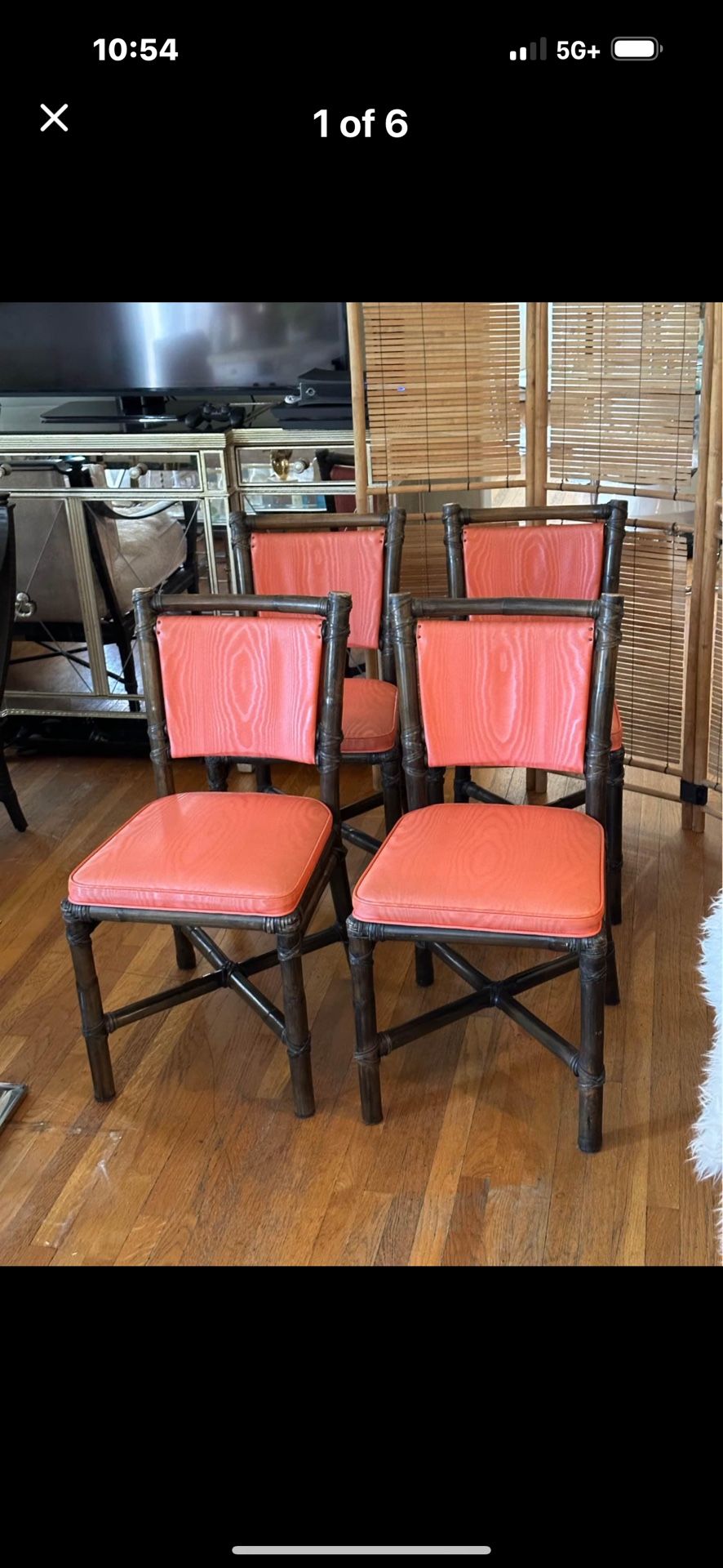 Vintage McGuire Dining Of Patio Chairs 