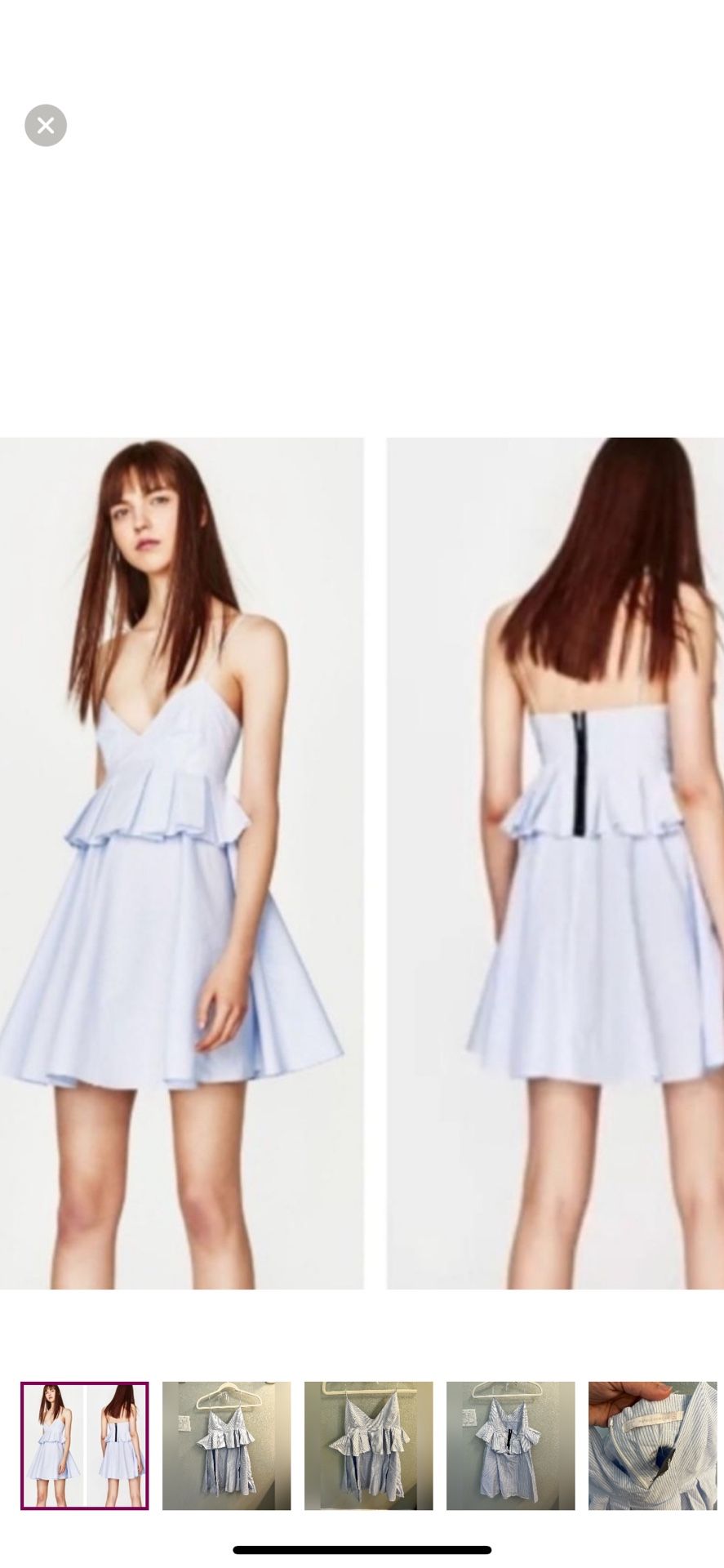 Zara Trafaluc Peplum Baby Doll Dress. Size M