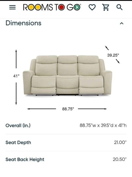 Leather electric recliner sofa