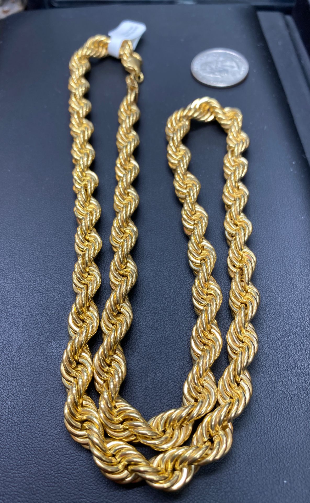 10k real gold rope chain. Very Thick 24” 8mm