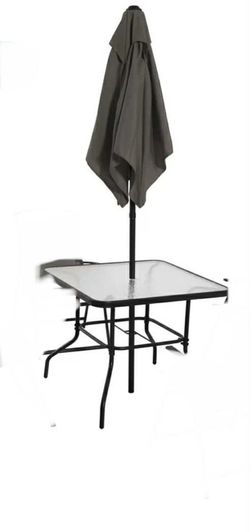40in Outdoor Table With Umbrella NEW 