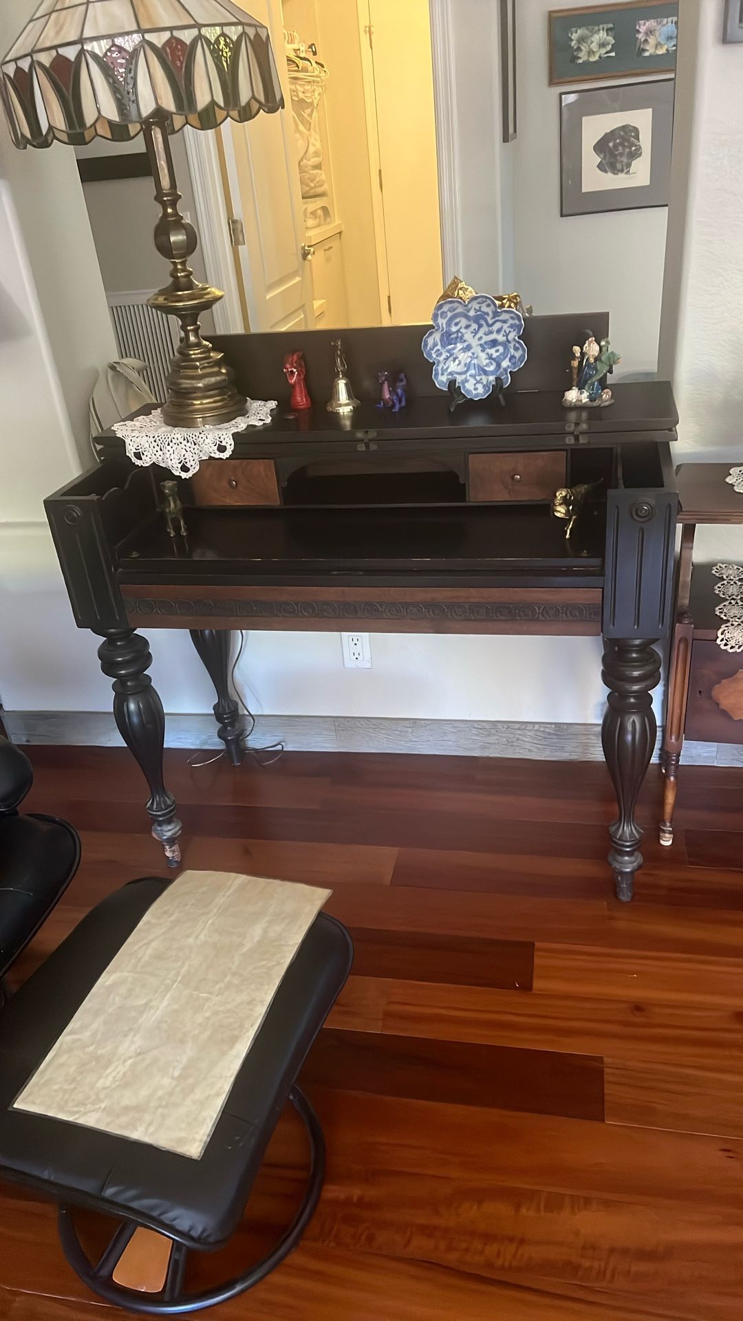 Spinet Desk Solid Mahogany, All Offers Considered