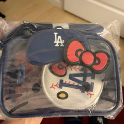 LA Dodgers Hello Kitty Clear Crossbody Bag & Wallet