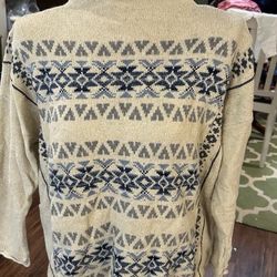 Chaps Women’s Size XL Mock Neck Sweater Nordic Pattern 
