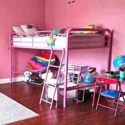 Pink Loft Bed Twin 