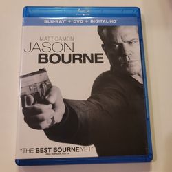 $5 BLU RAY , JASON BORNE BLU RAY ONLY NO DIGITAL OR DVD. $5 OR TRADE FOR A MOVIE TITLE  I DO NOT ALREADY OWN. 