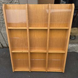 National Business Furniture 9-Pocket Wooden Magazine Rack