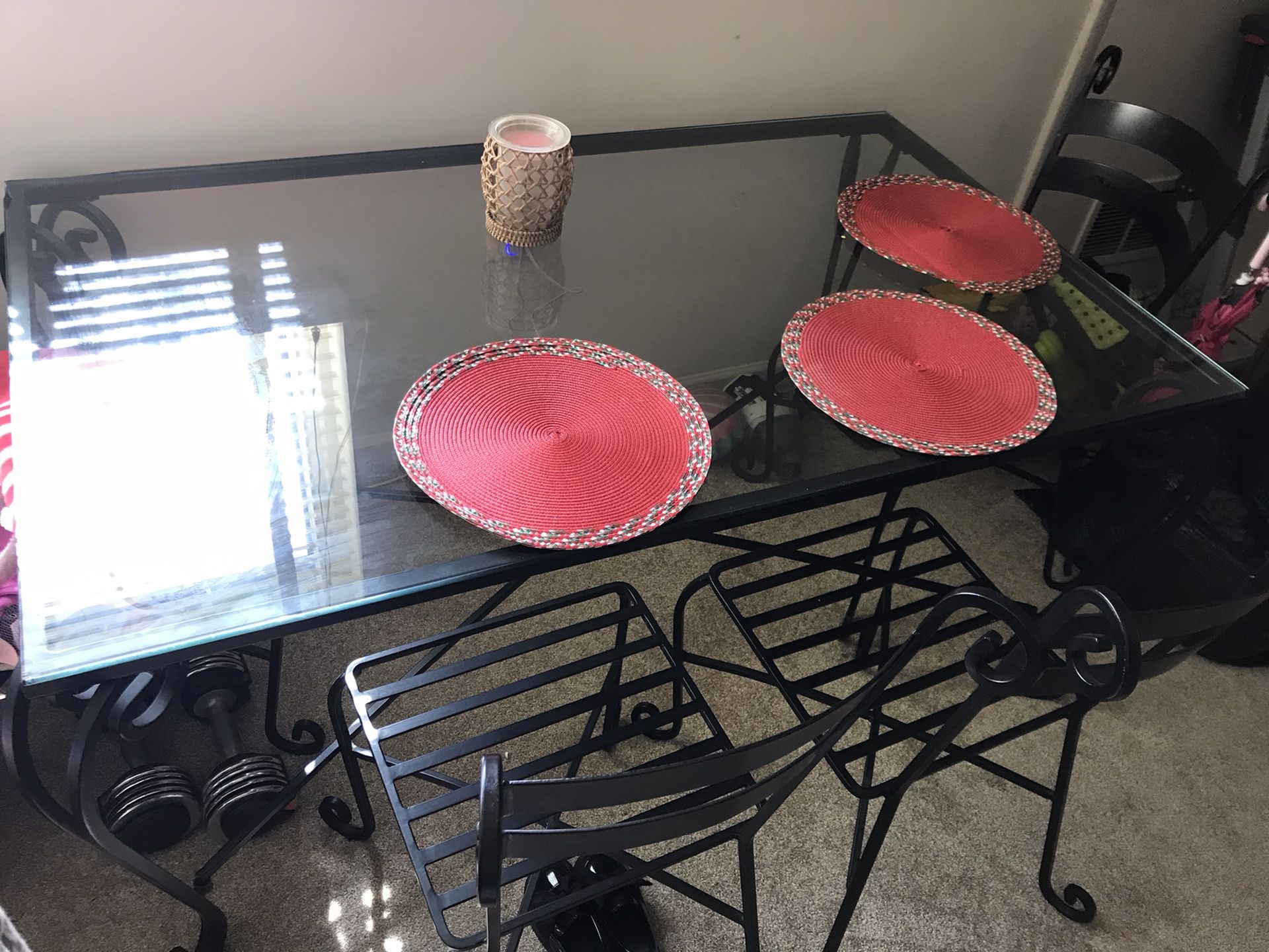 Iron & Glass Table