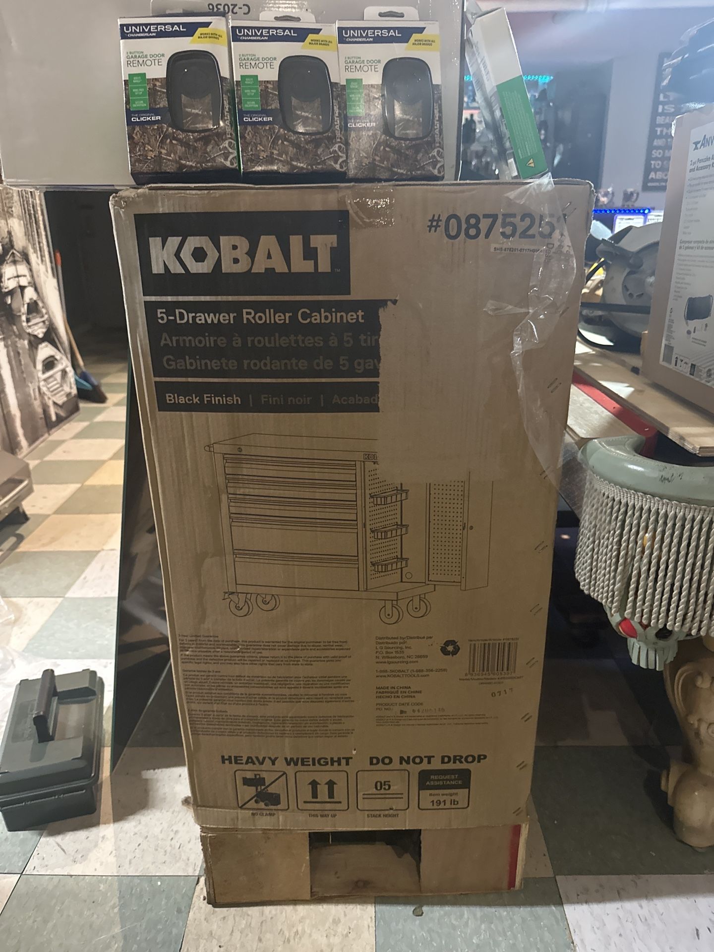 Kobalt 5-Drawer Rolling Tool Cabinet + Full Socket & Ratchet Set – New Bundle