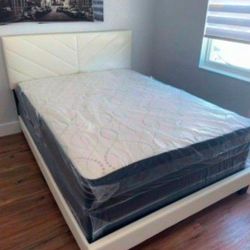 New QUEEN SIZE BED FRAME WITH MATTRESS NEW BEDROOM FURNITURE CAMA QUEEN SIZE BED 