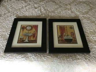Frame picture bathroom decor