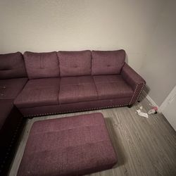 Sectional With Ottoman 