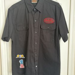 Von Dutch Designer Shirt  Size Large With Original Patches Never Worn This is Expense Piece. 