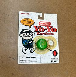 1998 Basic FUN Inc. DUNCAN (Green) YO-YO KEYCHAIN Item#551-0 👀 (please read description)