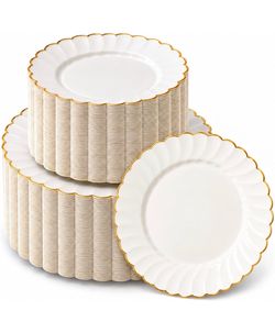 Gold Scalloped Party Plates