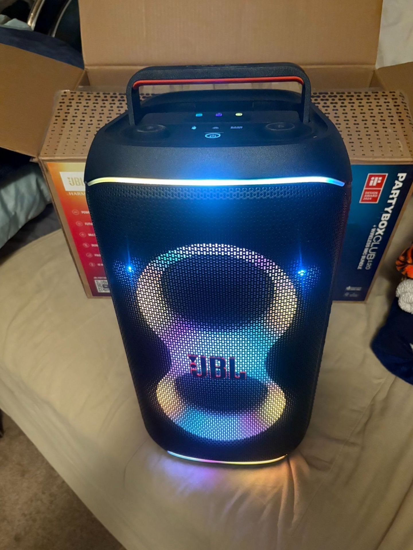 JBL Partybox Club Live 120 Portable Bluetooth Speaker - Wireless Mic, LED Lights & Long Battery Life