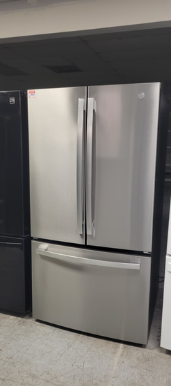 GE French Door Fridge – Stainless, Bottom Freezer