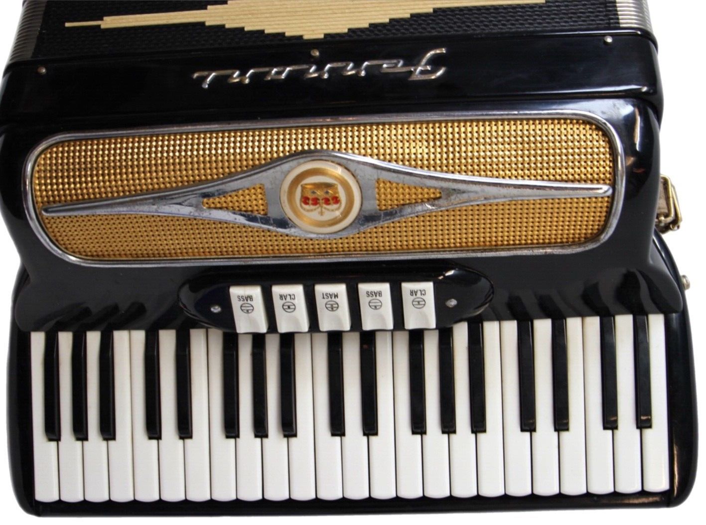 Vintage Ferrari Piano Accordion Black Italy - AS IS Read Desc.