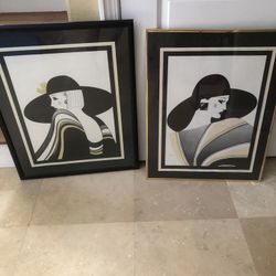 Two Coordinating Black And White Prints 