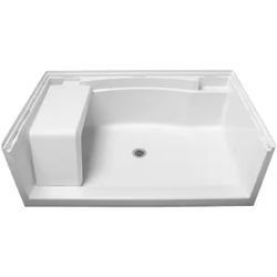 Sterling Accord 36 in. x 60 in. Single Threshold Shower Base in White