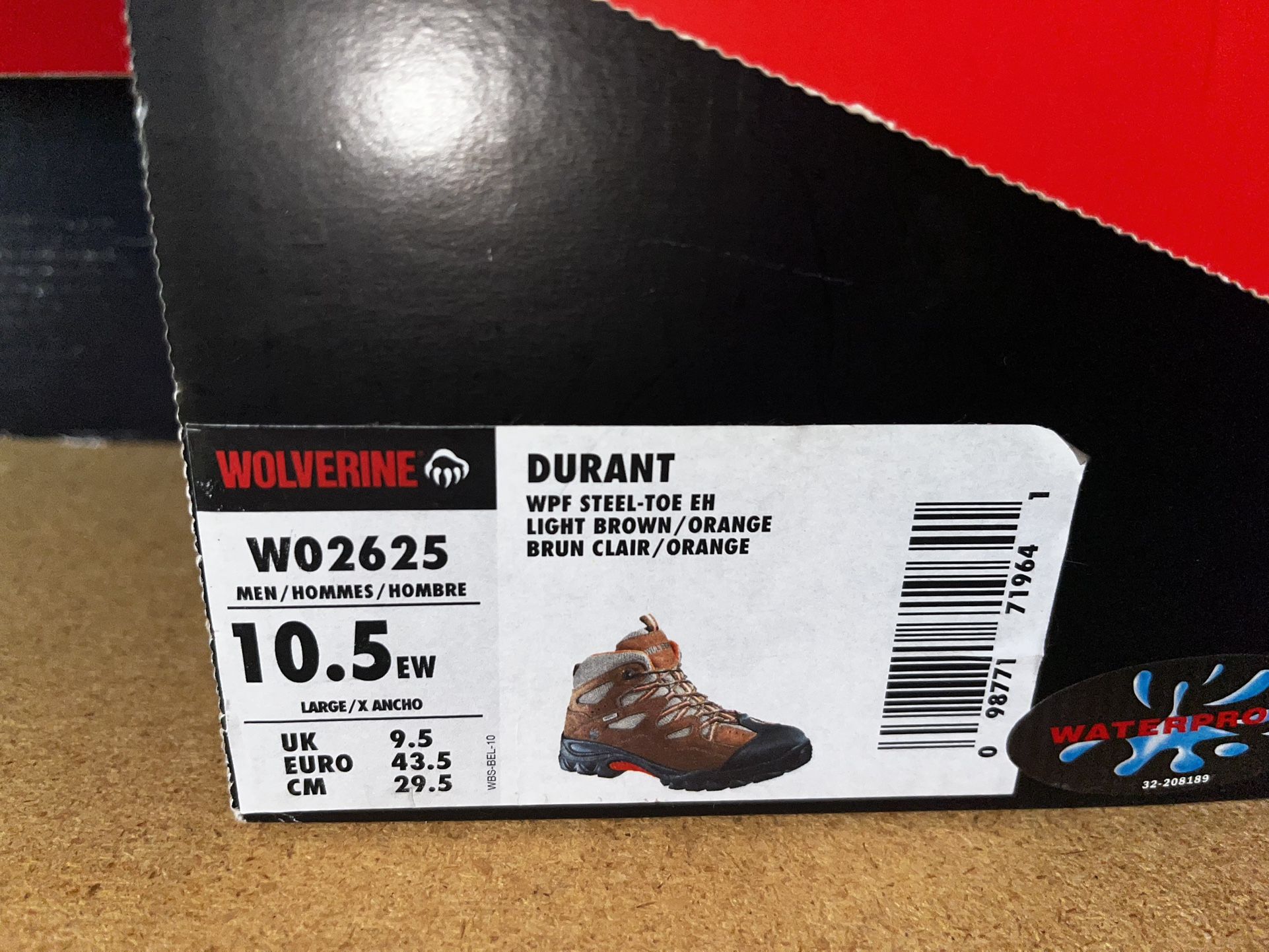 Men’s Work Boots Steel Toe Size 10.5