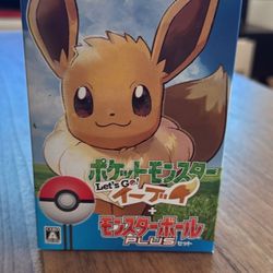 Pokemon Lets Go Evee Japanese Version With Pokeball plus 