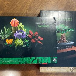 Lego Botanical Bonsai 10281 And Succulents 10309