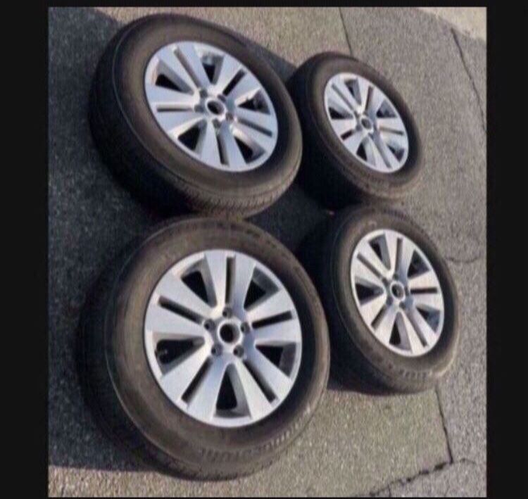 4 X 225/65r17 5x4.5 5x114.3 Stock Subaru Outback Wrx Crosstrek Forester Wheels Rims Good 90% Treads Bridgestone Dueler Tires!!!!!!!!!!!!!!!!