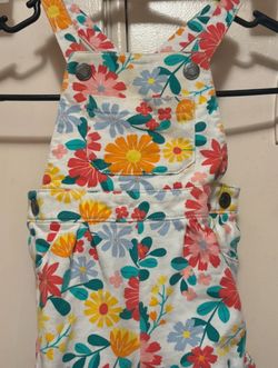 Colorful Flower Overalls Baby 6m