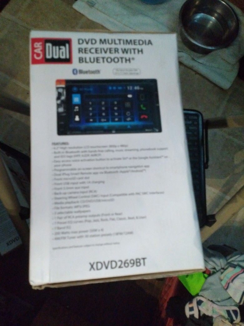 Dual 6.2" Multimedia Radio With Bluetooth Model XDVD269BT for Sale in