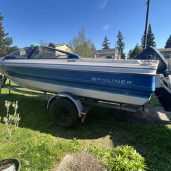 1988 Bayliner Capri Open Bow Boat And Trailer 