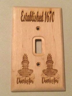 Laser engrave Charleston Pineapple light switch cover