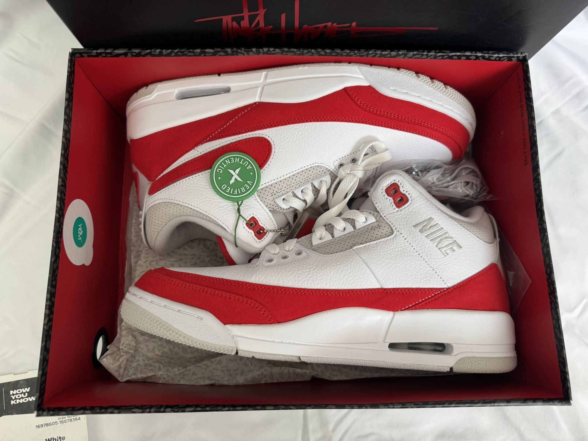 Jordan 3 Retro Tinker White University Red 