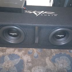 Skar 2'12s Subwoofer And Rockville 3000Amp Still Working 