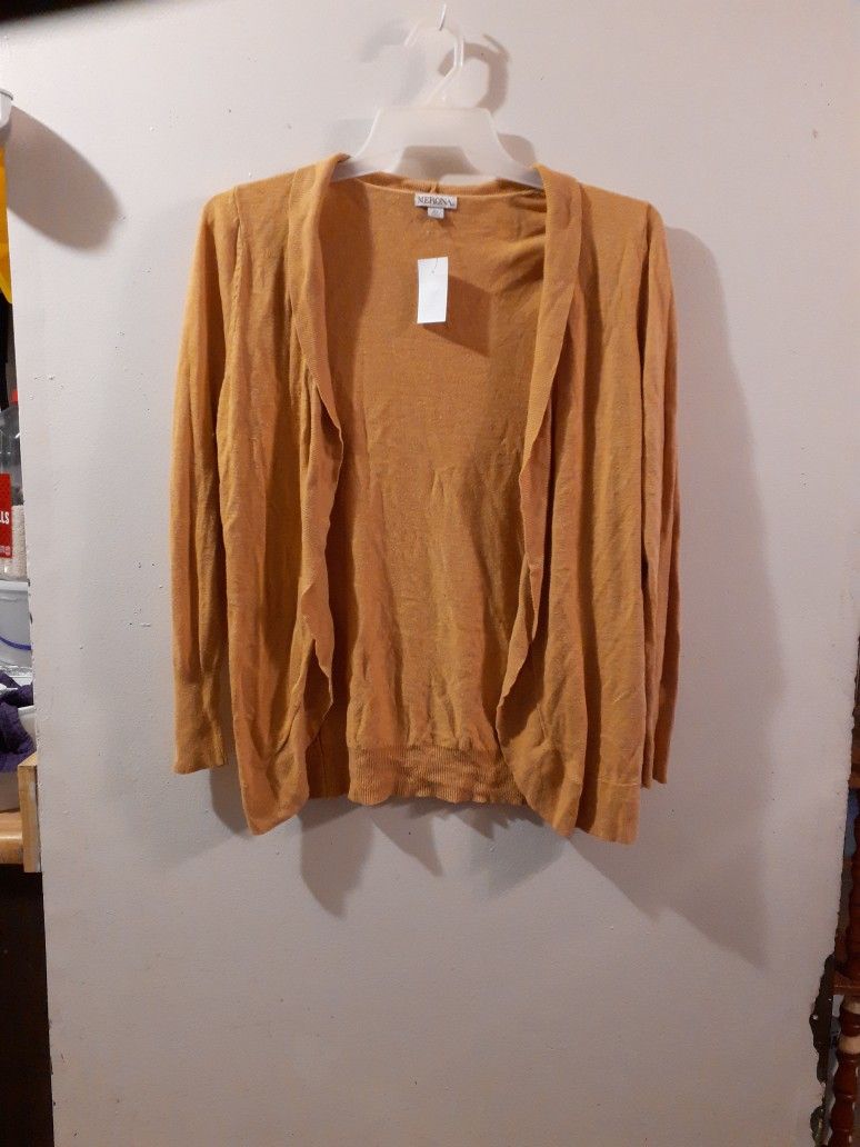 Yellow Cardigan Women Size XL