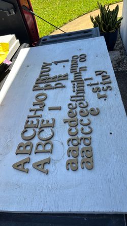Brass letters