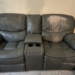 Grey Reclining Sofa