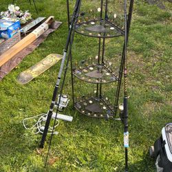 Gray Fishing Rod& Reel 