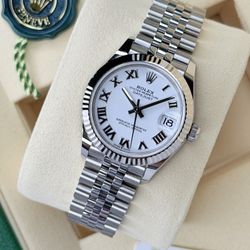 Brand New Rolex Datejust 31 w/ White Roman Dial
