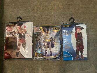 Halloween Costume Lot – LEGO Police, Batman, Clown, Pirate & Soldier