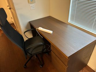 Ikea Desk, Chair and Power Strip