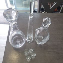 3 Crystal/Glass Decanters 