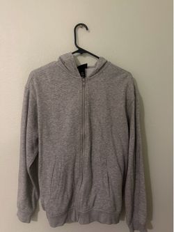 Gray Relaxed Fit H&M Zip-Up Hoodie