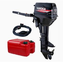 Outboard Engine, 12HP 246CC 2-Stroke Heavy-Duty Fishing Boat Motorboat Engine, Outboard Traction Motor Controlled By The Rudder Of Fishing Boat Engine