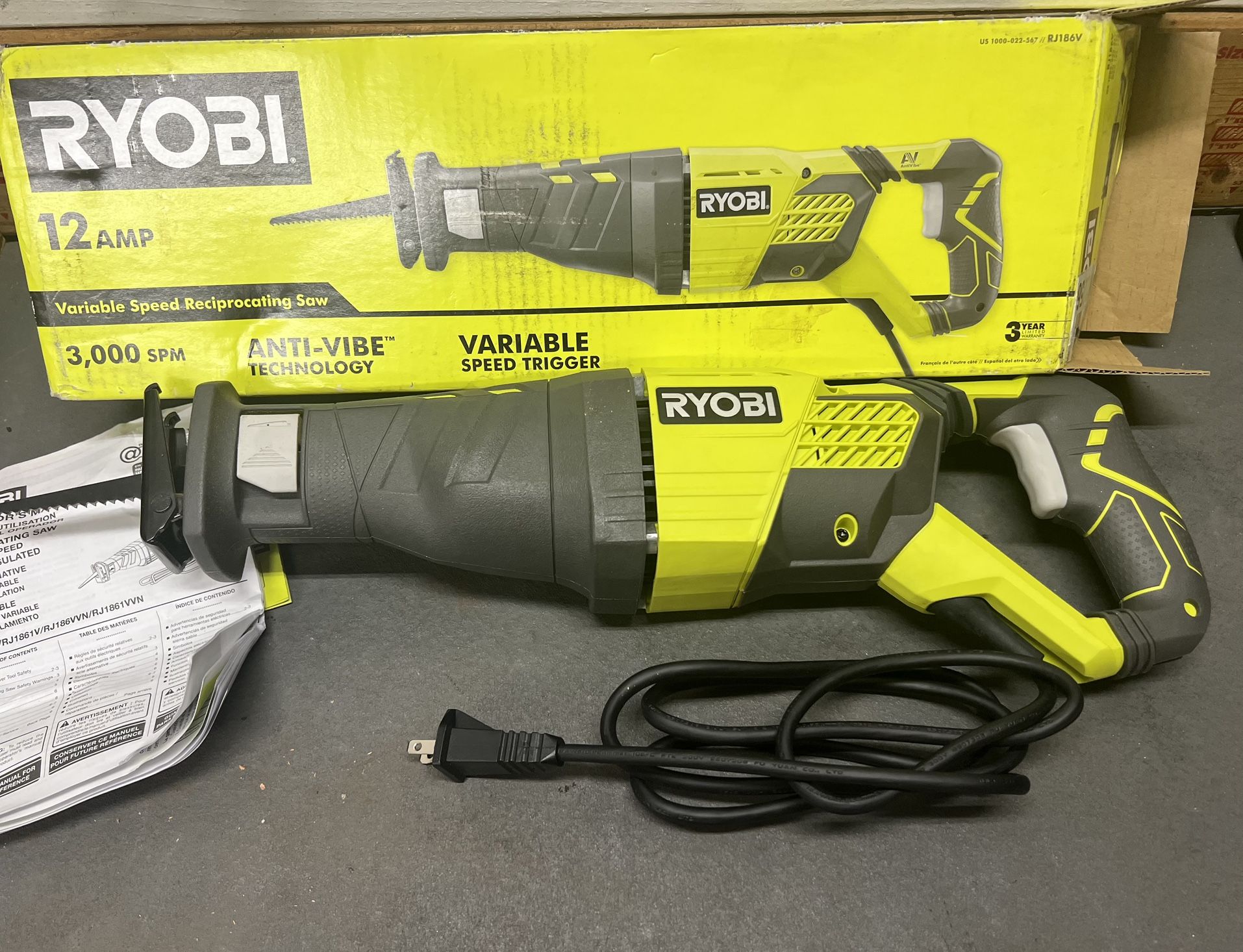 Ryobi 12amp Reciprocating Saw