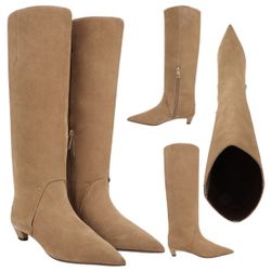 LIKE NEW Franco Sarto Taupe Knee-High Boots - US Women Size 5.5