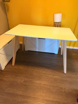 White dining table